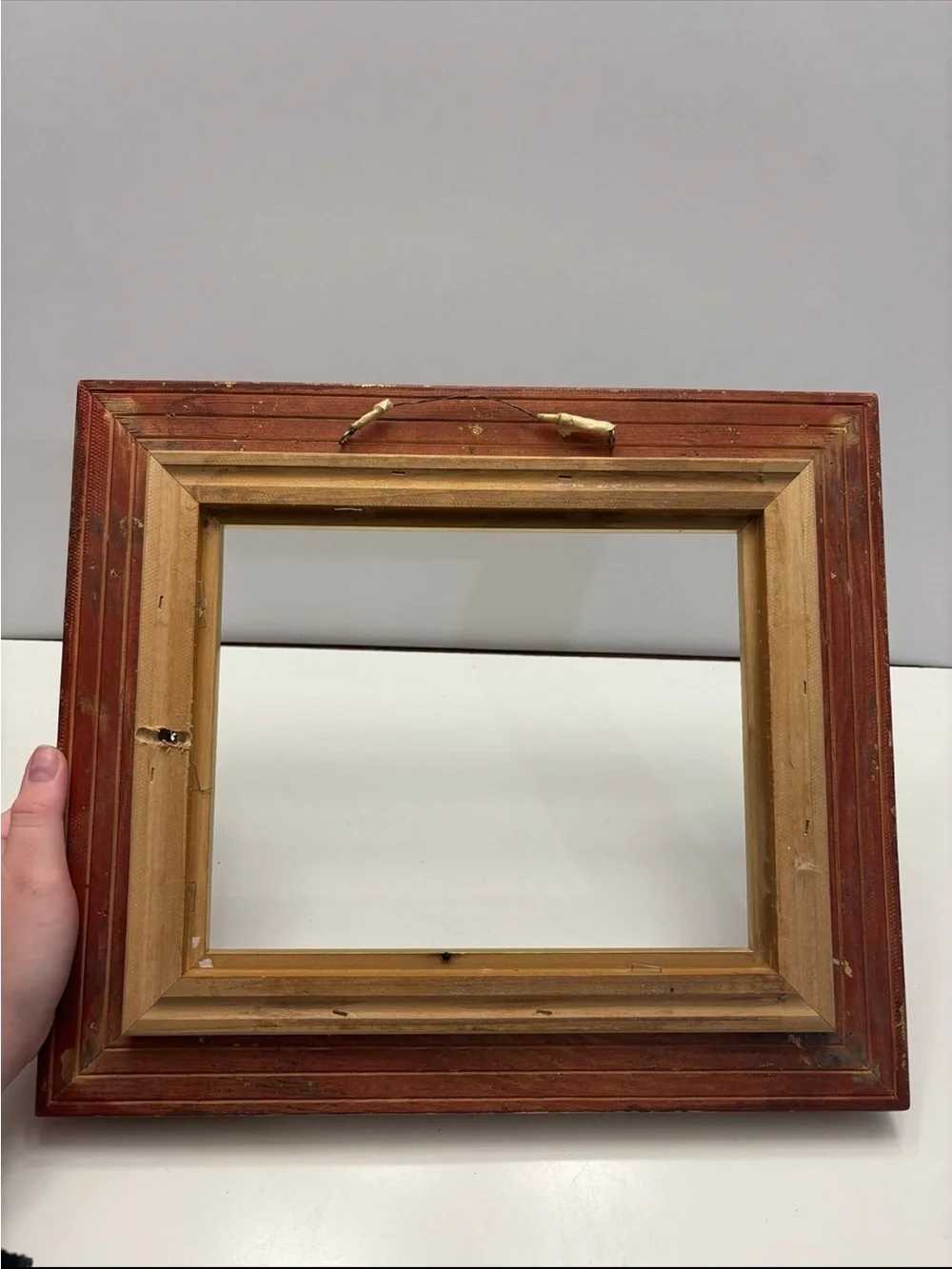 Vintage wooden gold tone picture *glass in included just not shown in the photos
